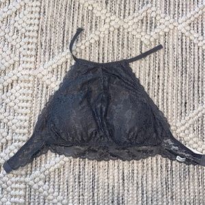 Lace high neck bralette